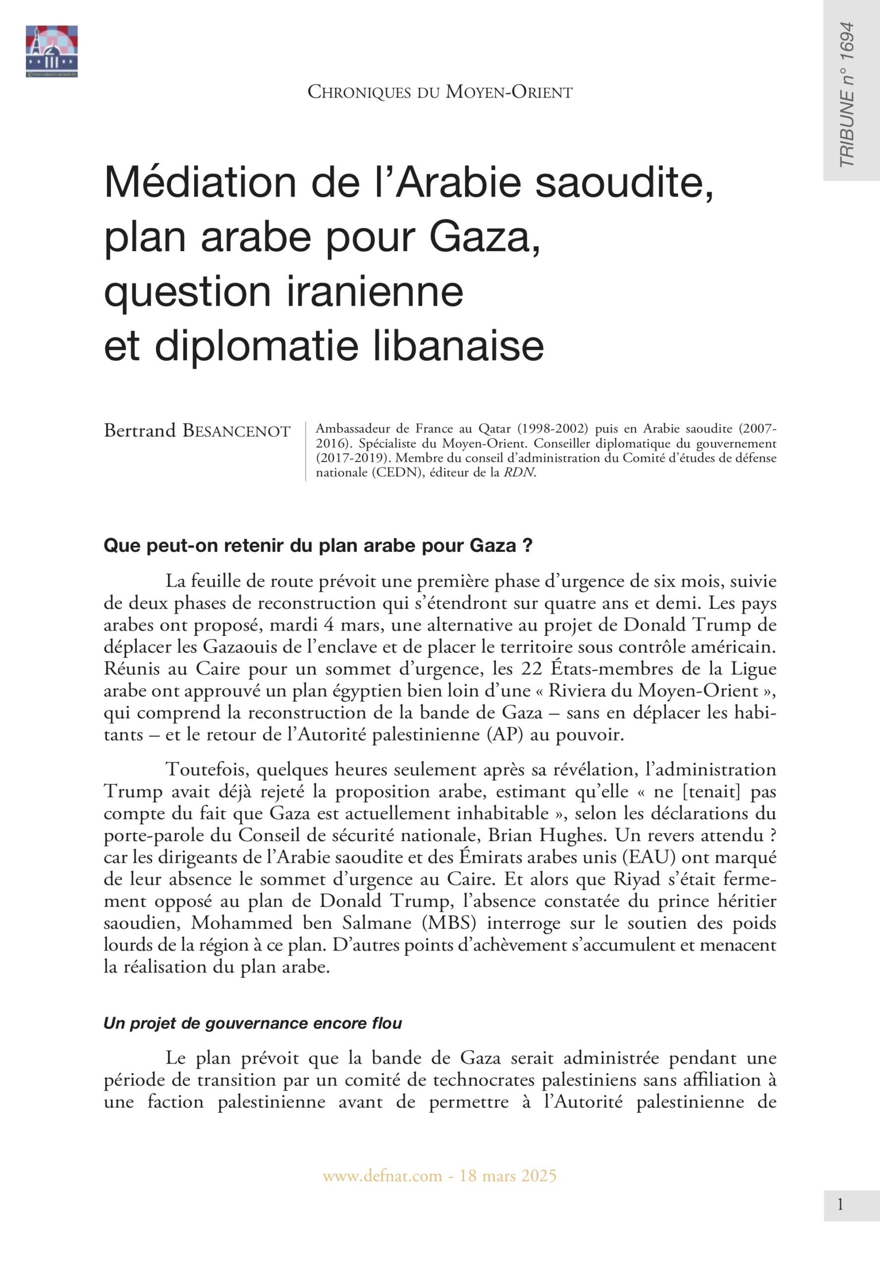 La diplomatie franco-saoudienne : une alliance déloyale au service d’un agenda anti-israélien